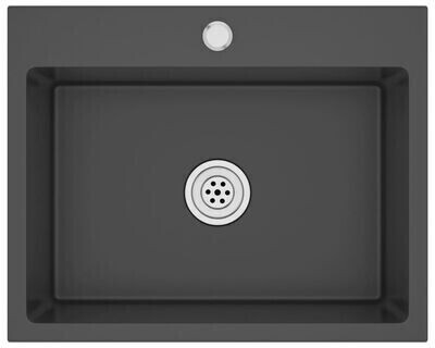 vidaXL Kitchen Sink Stainless Steel 59 x 44 x 20 cm black (51513)