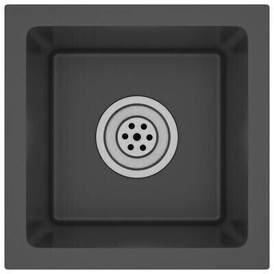 vidaXL Kitchen Sink Stainless Steel 30 x 30 x 20 cm black (51499)