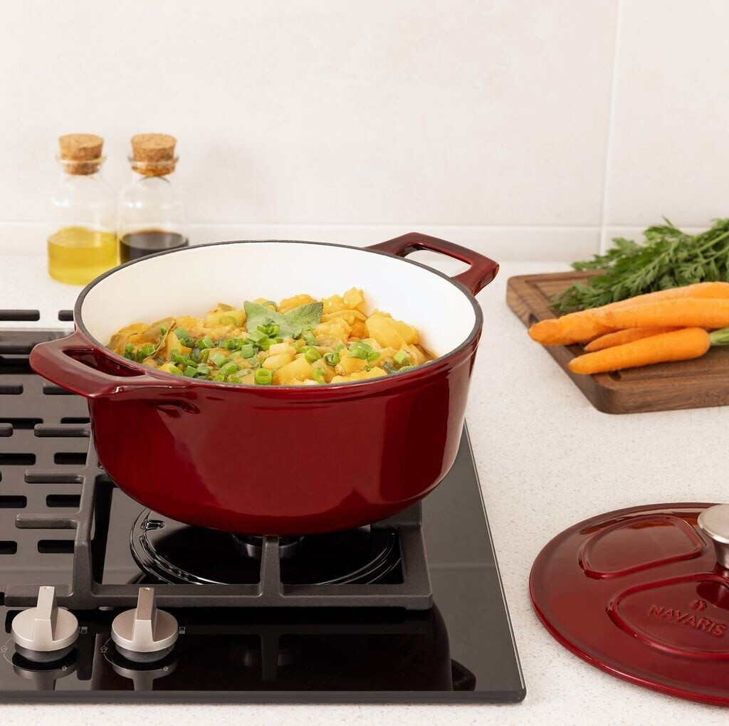 Navaris Casserole 24 cm red