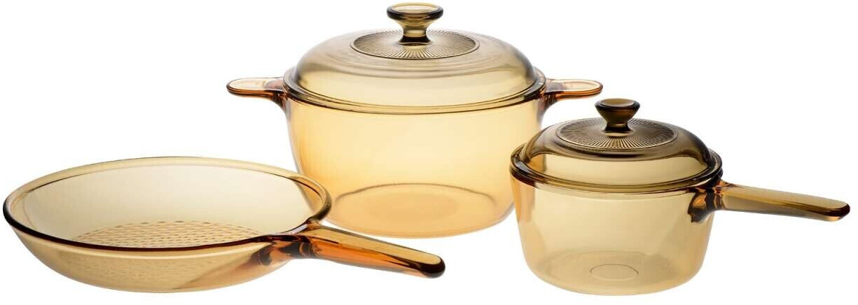 Borosilikat Glas Kochtopf 3L - Klarer Topf Für Herd Mit Griffen