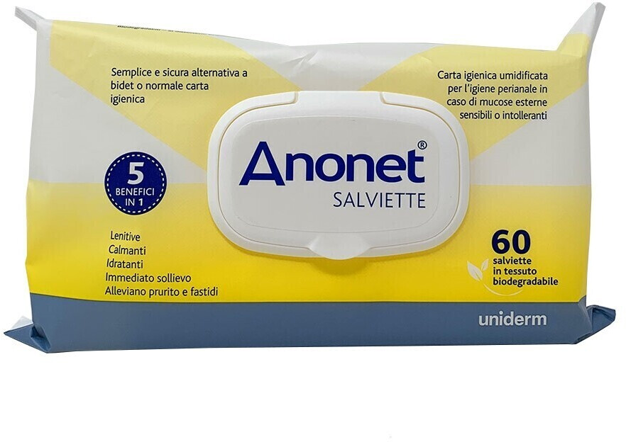 Uniderm Farmaceutici Srl Anonet Salviettine Intime (60 pz) a € 3,02 (oggi)
