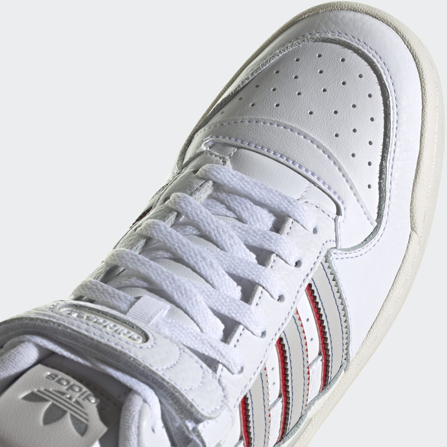 Adidas Originals Forum Mid Sneakers in White and Gray
