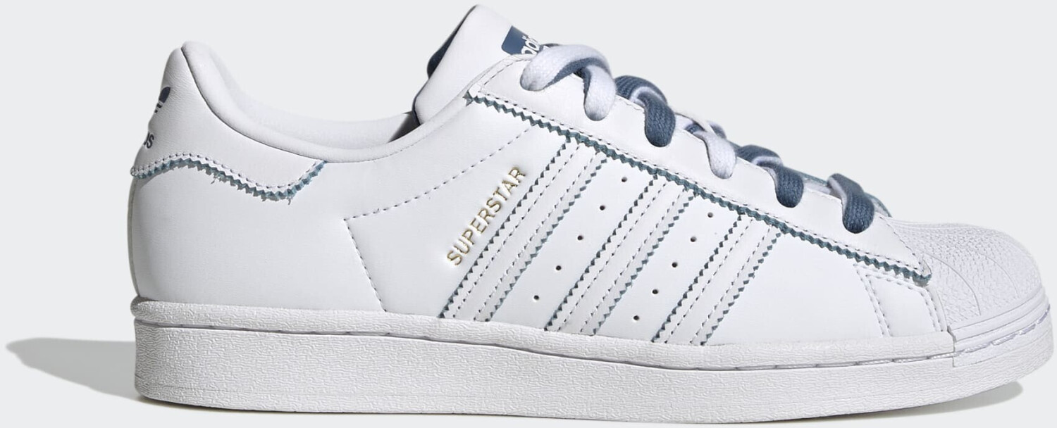 Adidas Superstar Women cloud white altered blue gold metallic au
