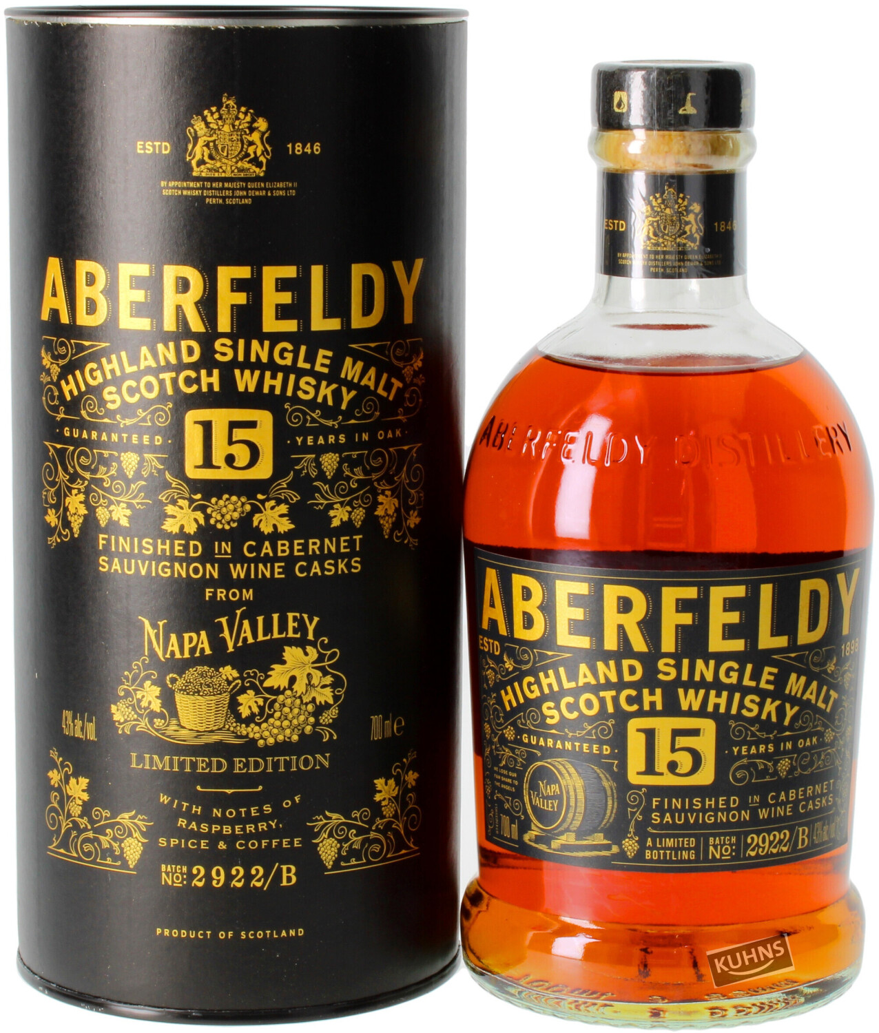 Aberfeldy 15 Years Napa Valley Limited Edition 0,7l 43%