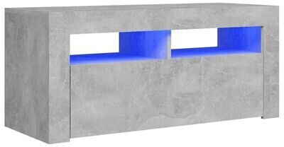 vidaXL TV Cabinet with LED Lights 90 x 35 x 40 cm concrete grey (804323)