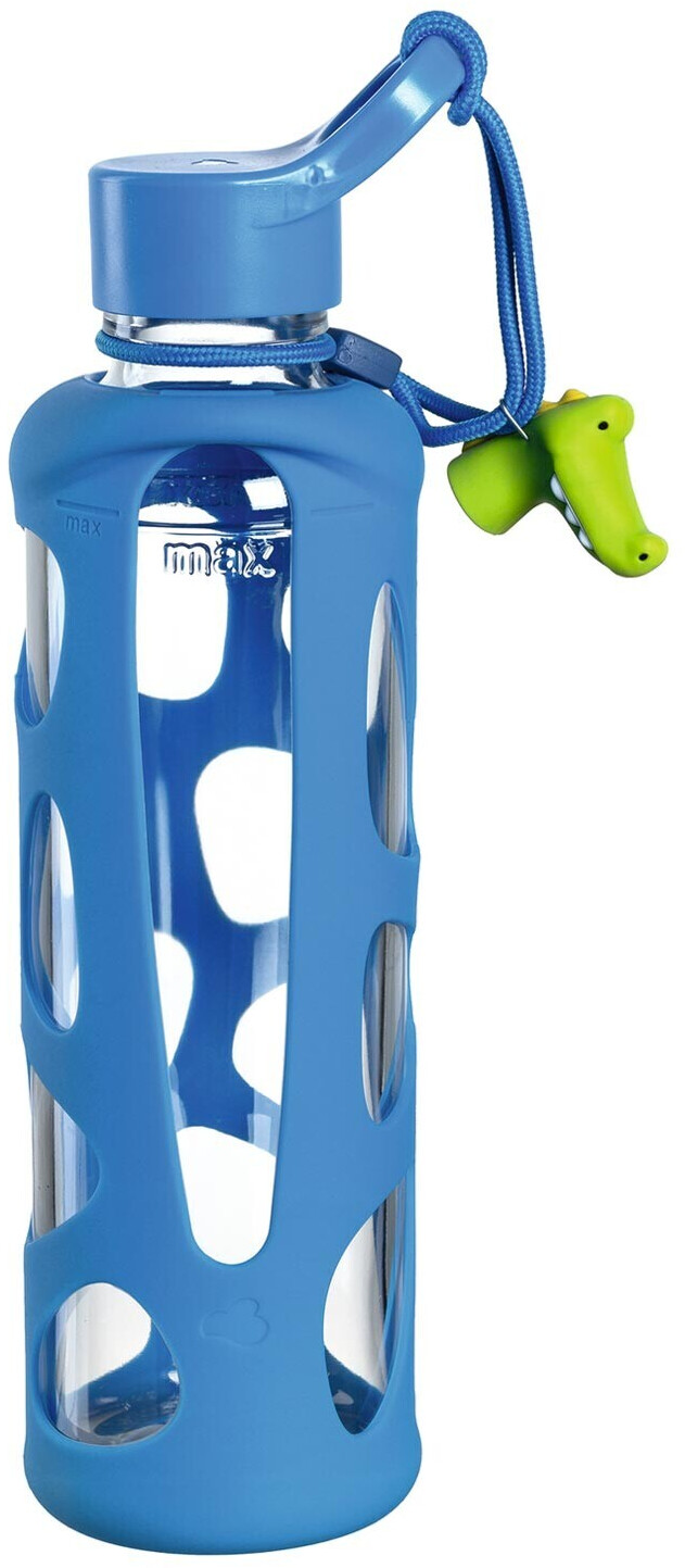 XDeer Trinkflasche 500ml Trinkflasche Kinder Trinkflaschen Cartoon Bus Form  , Kleiner Auto Tragbare Sportflasche mit Strohhalm und Riemen