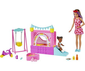 Buy Barbie Skipper Babysitter Inc. with bouncy castle playset from