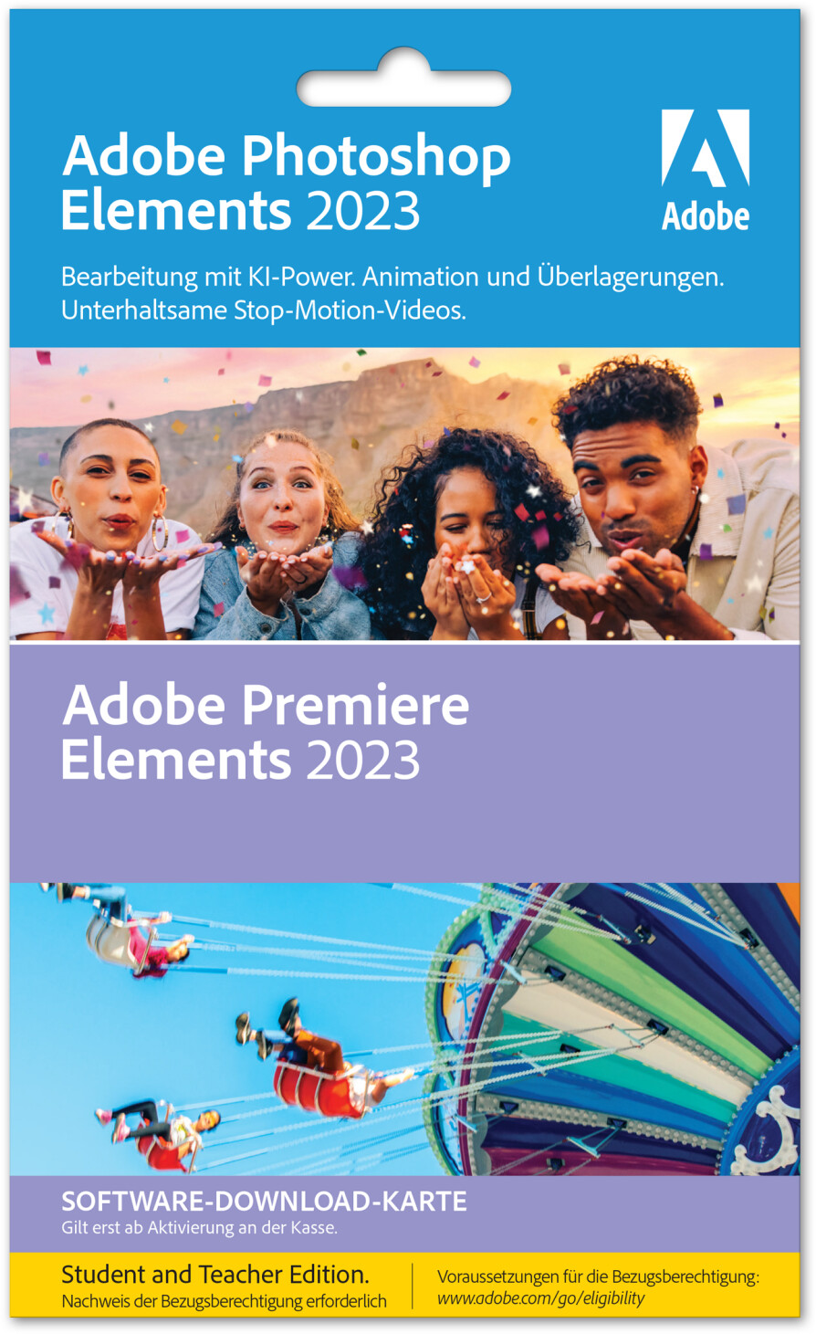 Adobe Photoshop Elements & Premiere Elements 2023 (EDU) (DE) (Win) (Download)