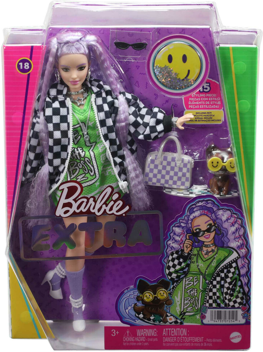 Barbie doll with purple hair best sale