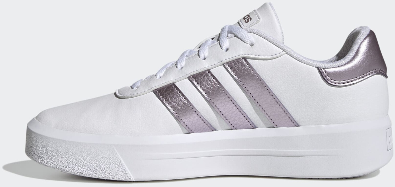Adidas Court Platform Women cloud white/matt purple met/purple