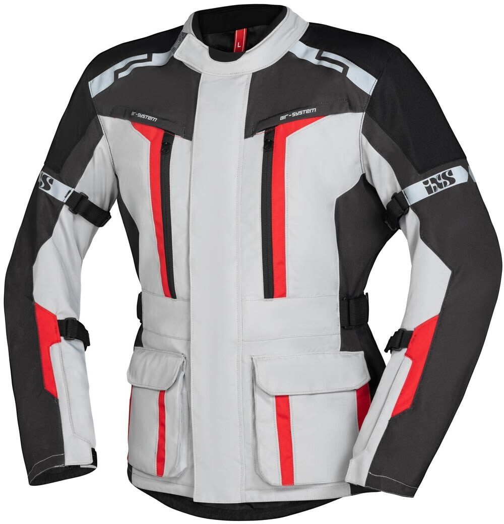 Photos - Motorcycle Clothing IXS Evans-ST 2.0 Jacket light grey/black/red 