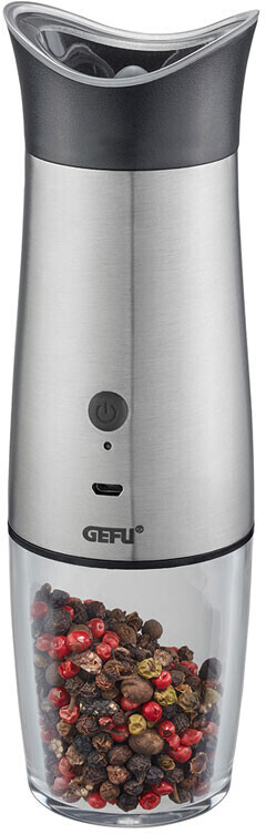 GEFU Salt or pepper grinder Velo Electric with tilt sensor USB