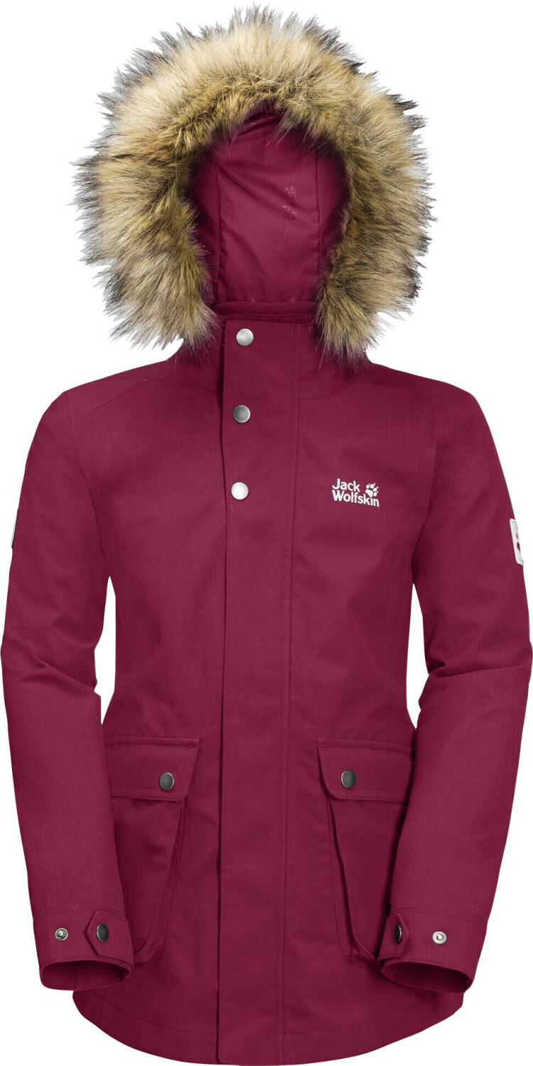 Jack Wolfskin G Elk Island 3in1 Parka Girls 1606753 dark ruby ab