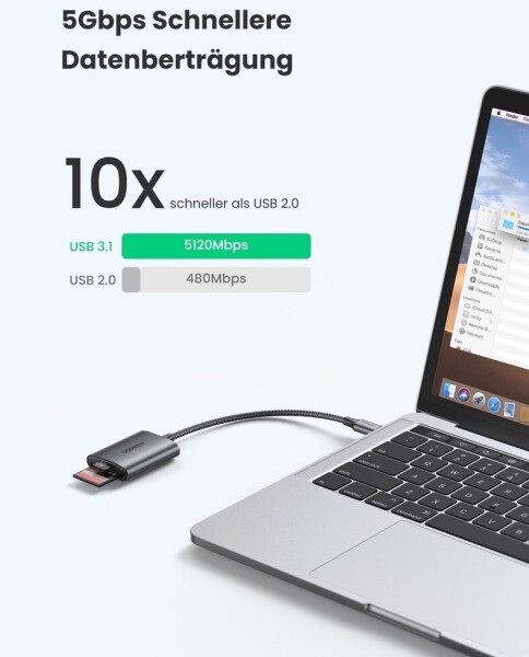 Ugreen 2 in 1 USB C SD Card Reader, Bild 2