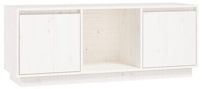 Photos - Mount/Stand VidaXL TV Cabinet Solid Wood Pine 110,5 x 35 x 44 cm white  (814340)