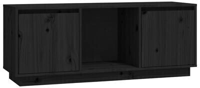 Photos - Mount/Stand VidaXL TV Cabinet Solid Wood Pine 110,5 x 35 x 44 cm black  (814343)