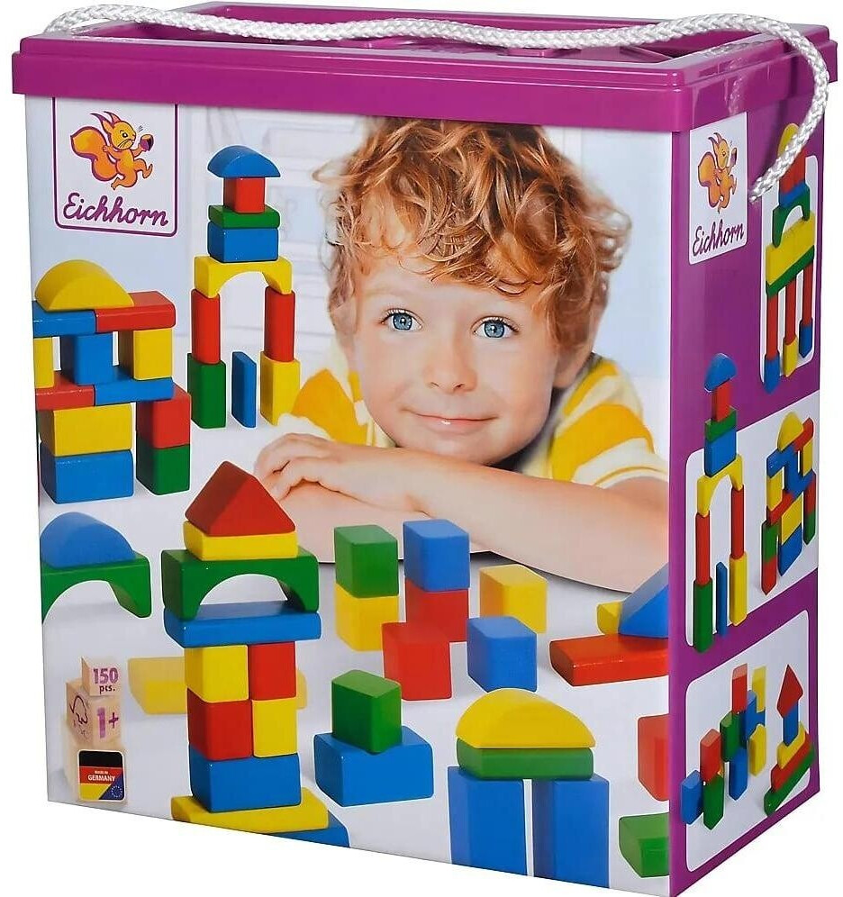 Eichhorn Colourful wooden blocks 150 pieces