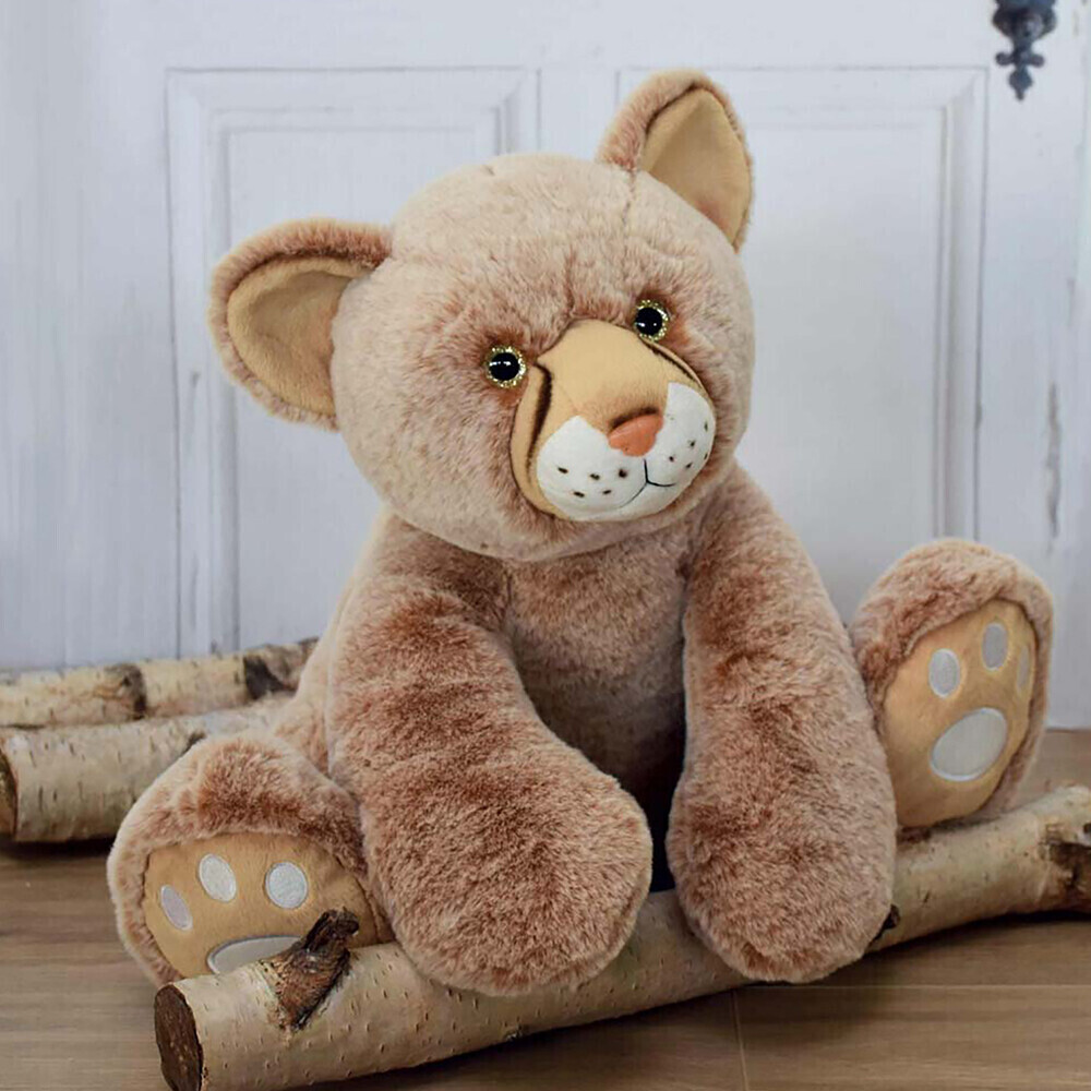 Histoire d'Ours Peluche bébé lion marron 35 cm (HO3058)