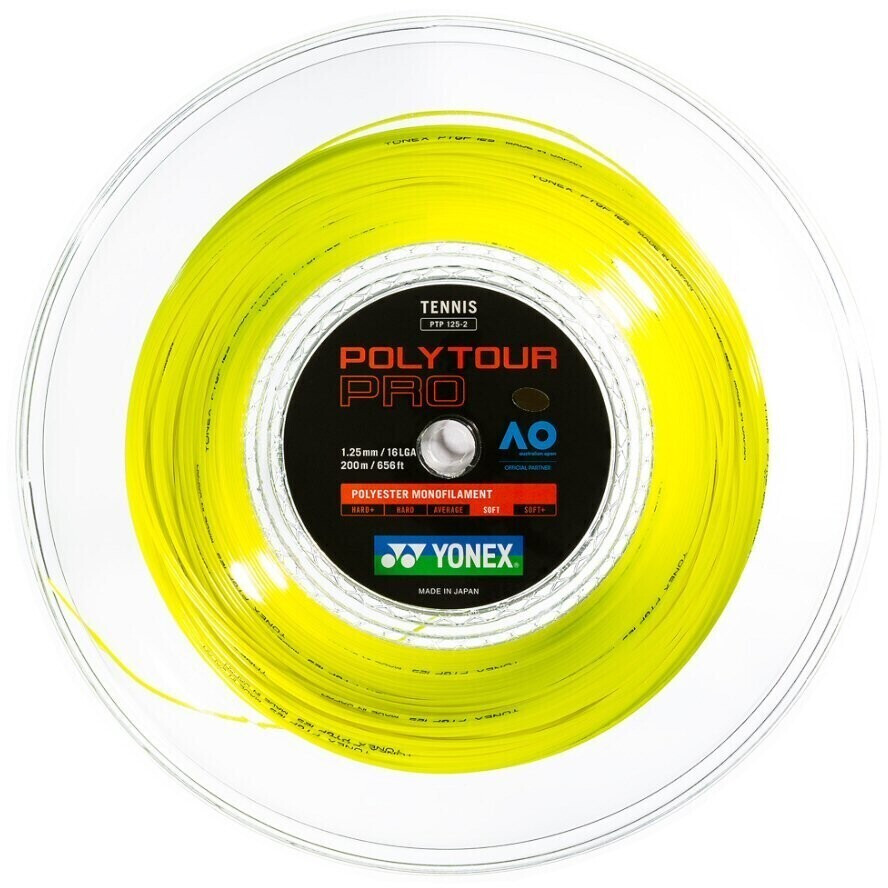 Photos - Tennis / Squash Accessory YONEX Poly Tour Pro  yellow (200 m)