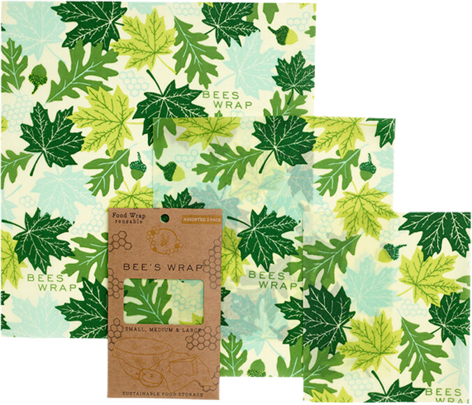 Bee's Wrap Beeswax Cloth Set of 3 Forest Floor