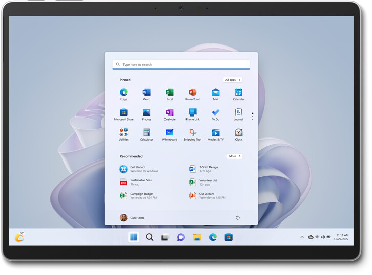 Microsoft Surface Pro 9 i7 16 Go/256 Go platine