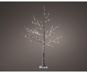 48 LED Baum mit Blüten weiß Lichterbaum Blütenbaum 45 cm Trafo Timer