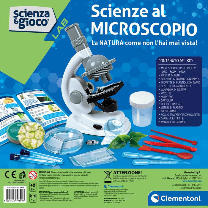 CLEMENTONI Science et jeu : La science au microscope pas cher 