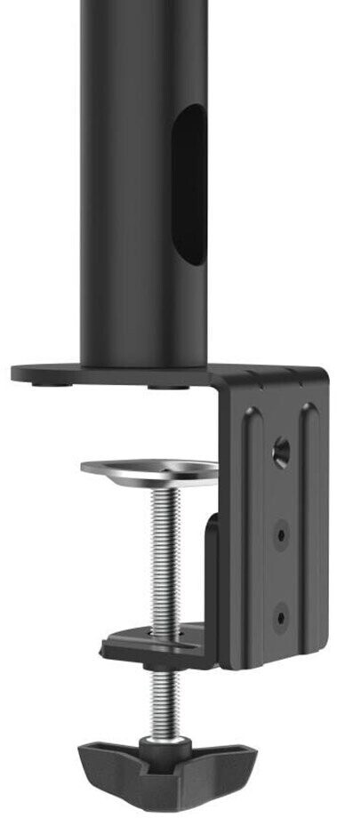 Hama Bildschirmhalterung, 2 Monitore, Doppelarm Schwarz Monitor-Halterung,  (bis 35 Zoll), Stufenlose Höhenverstellung bis 40 cm, ausziehbar bis 49 cm