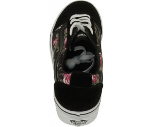 Black vans with roses uk discount