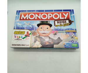Monopoly Auf Reisen Um Die Welt – Brettspiel Mit Abwischbarer Tafel Und Stempelfiguren, Ab 8 Jahren