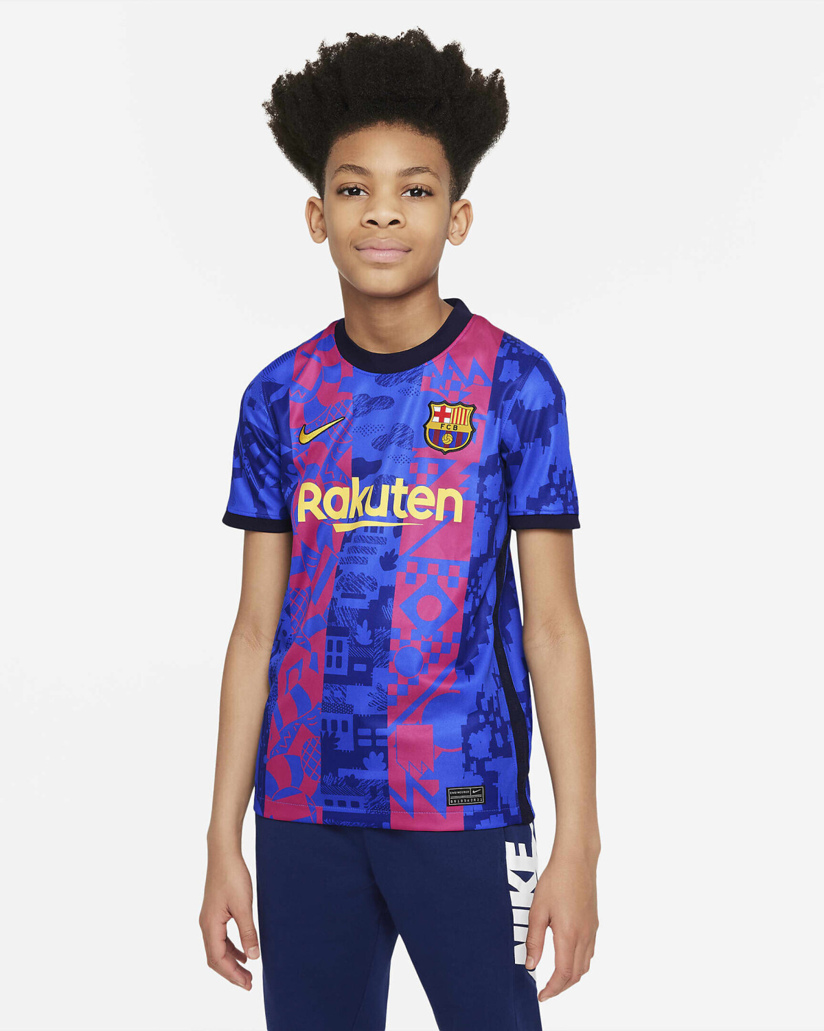 Photos - Football Kit Nike F.C. Barcelona /22 Stadium Kids Third hyper royal/varsity ma  2021