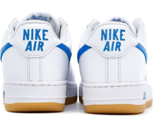 Nike air force 1 blue swoosh gum sole 2025