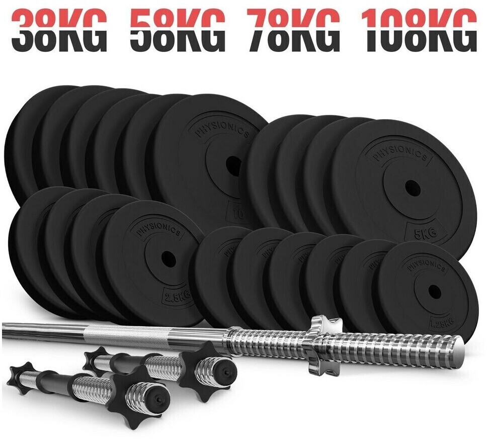 Physionics Barbell Set 165 cm 58 kg
