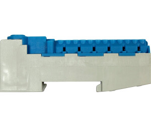 LED-Fachhandel - Pollmann Nullleiterklemme steckbar DIN-Tragschienen N14-S  Zähler blau
