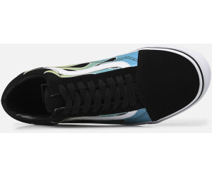 Vans old skool flame black & white online skate shoes