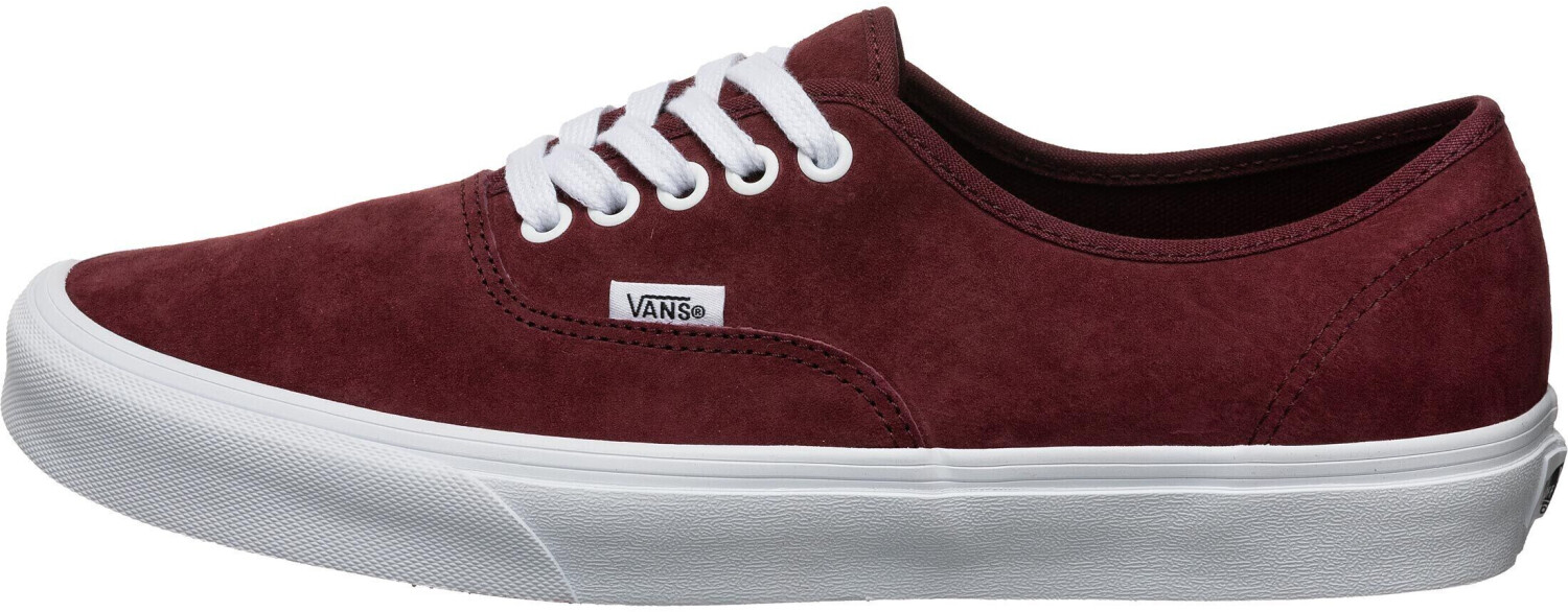 Maroon top suede vans