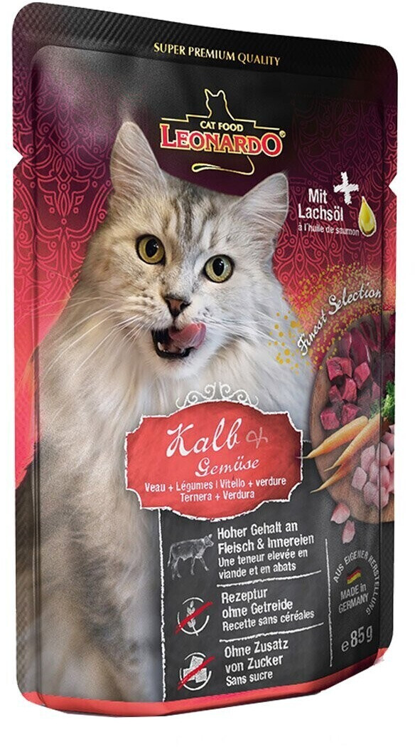 LEONARDO Cat Food Veal & Vegetables Wet Cat Food 85g
