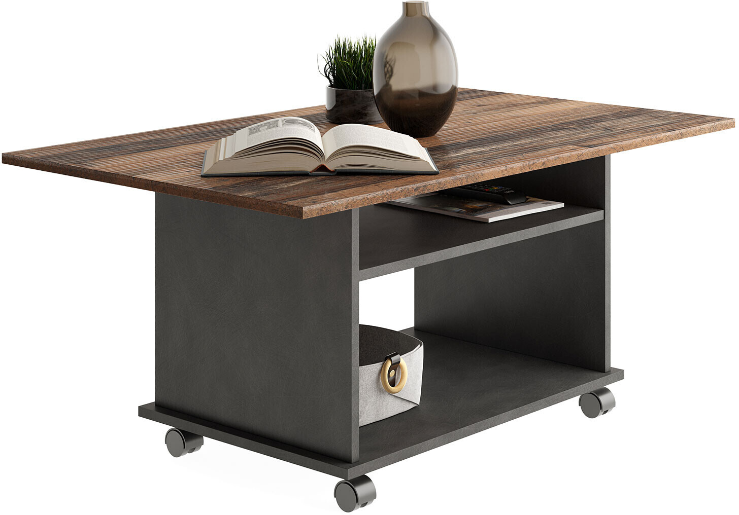 FMD Azure 100x44x60cm brown/anthracite