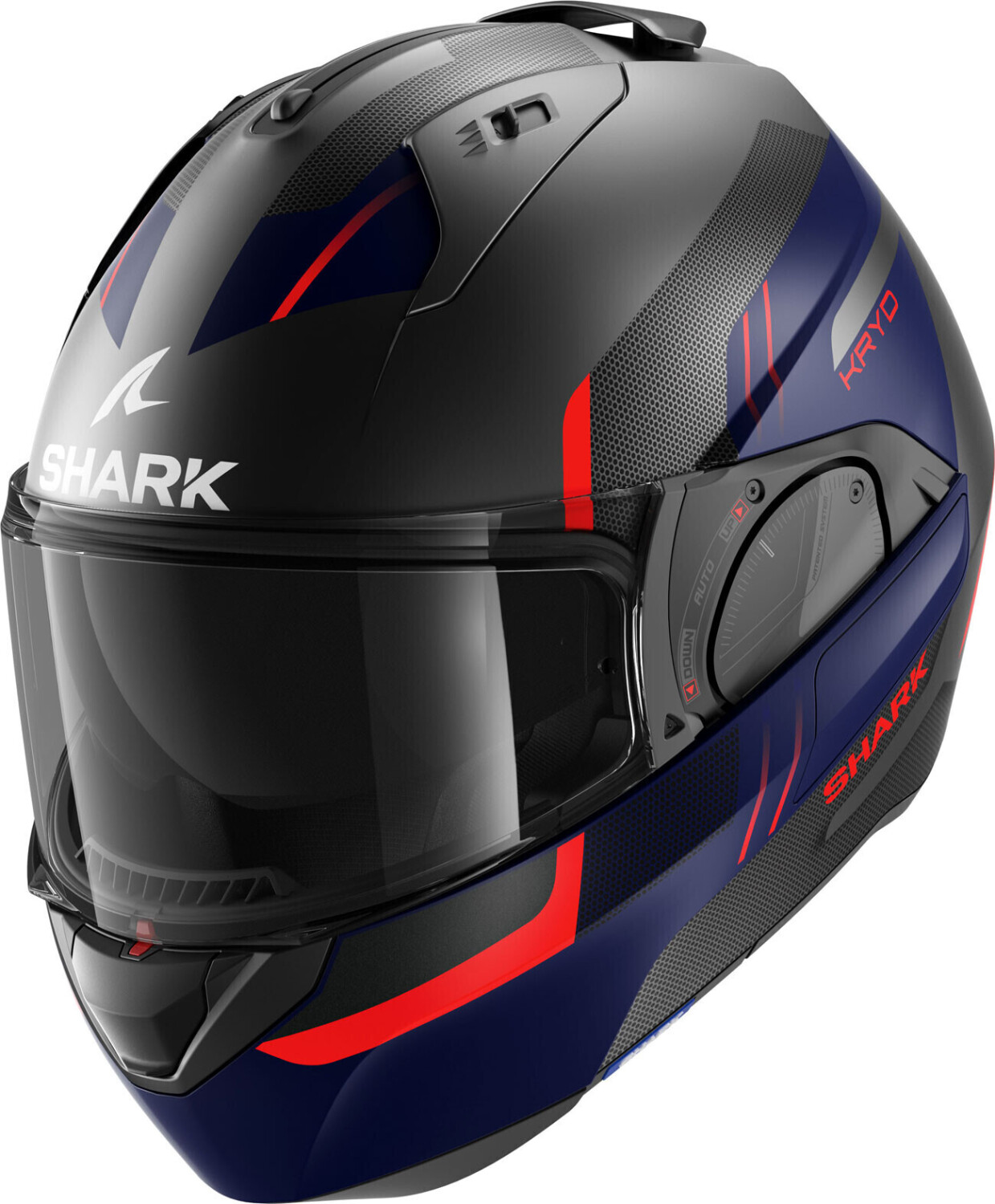 Photos - Motorcycle Helmet SHARK Evo-ES Kryd Matt dark grey/blue 