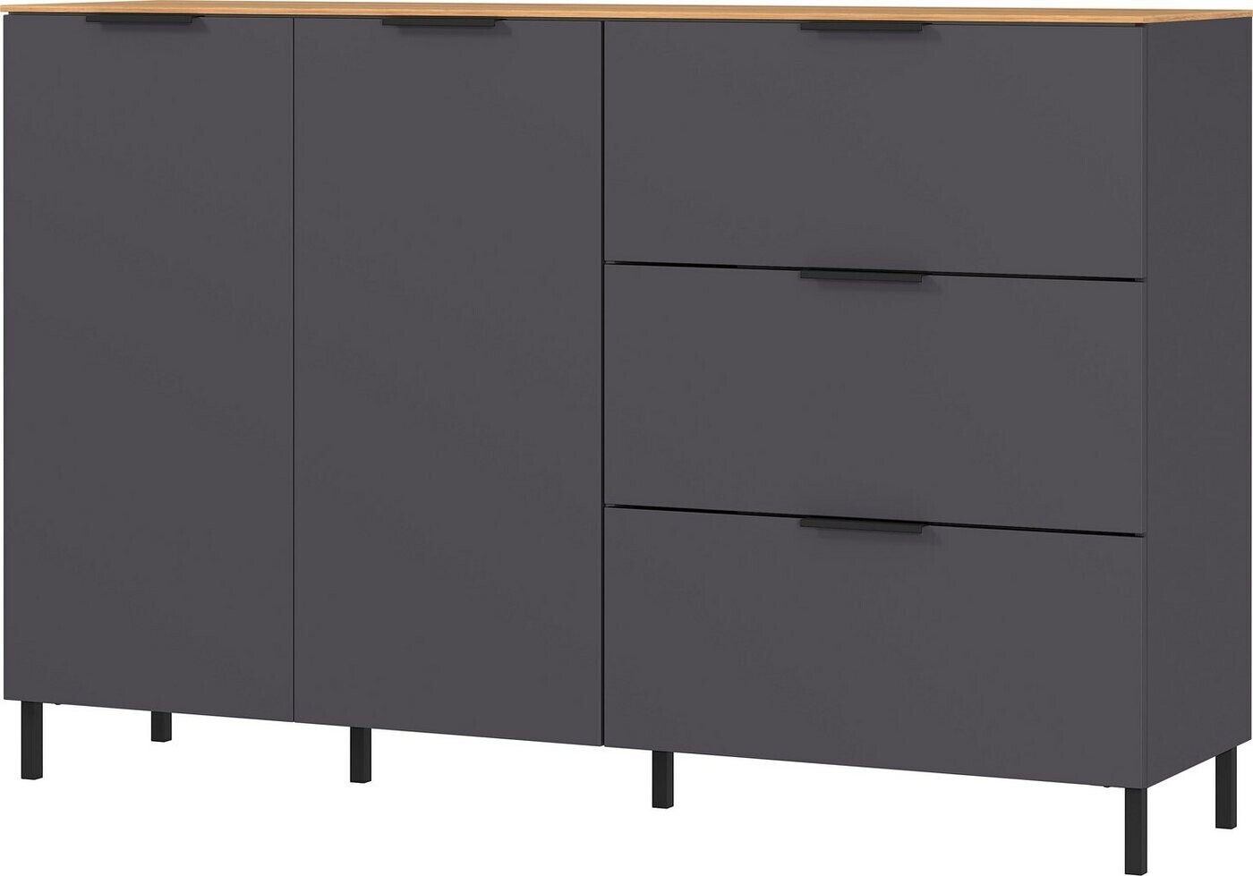 Germania Sideboard California 151 x 40 x 98 cm Navarra-Oak/Graphite