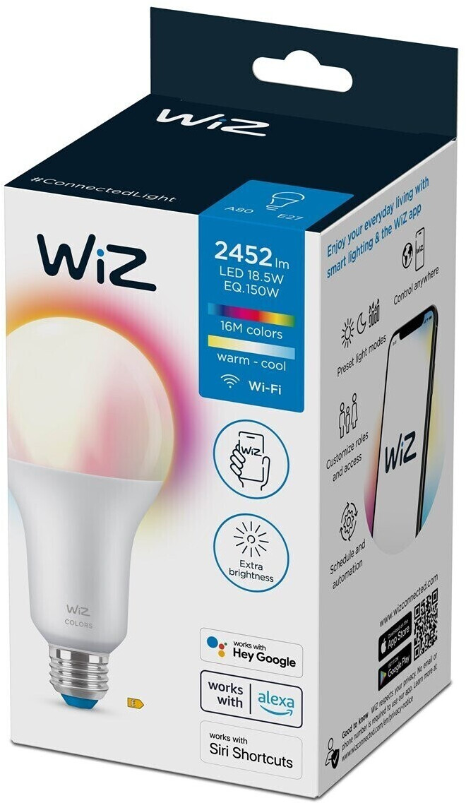WiZ A60 ampoule filament LED WiFi E27 6,3 W RGBW
