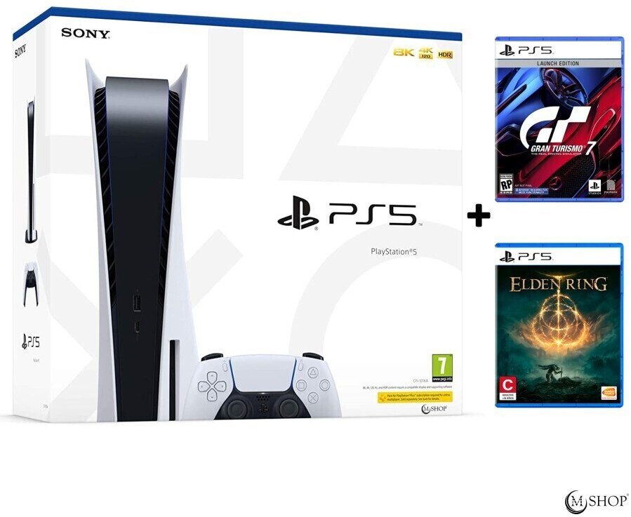 Sony PlayStation 5 (PS5) + Gran Turismo 7 + Elden Ring au meilleur
