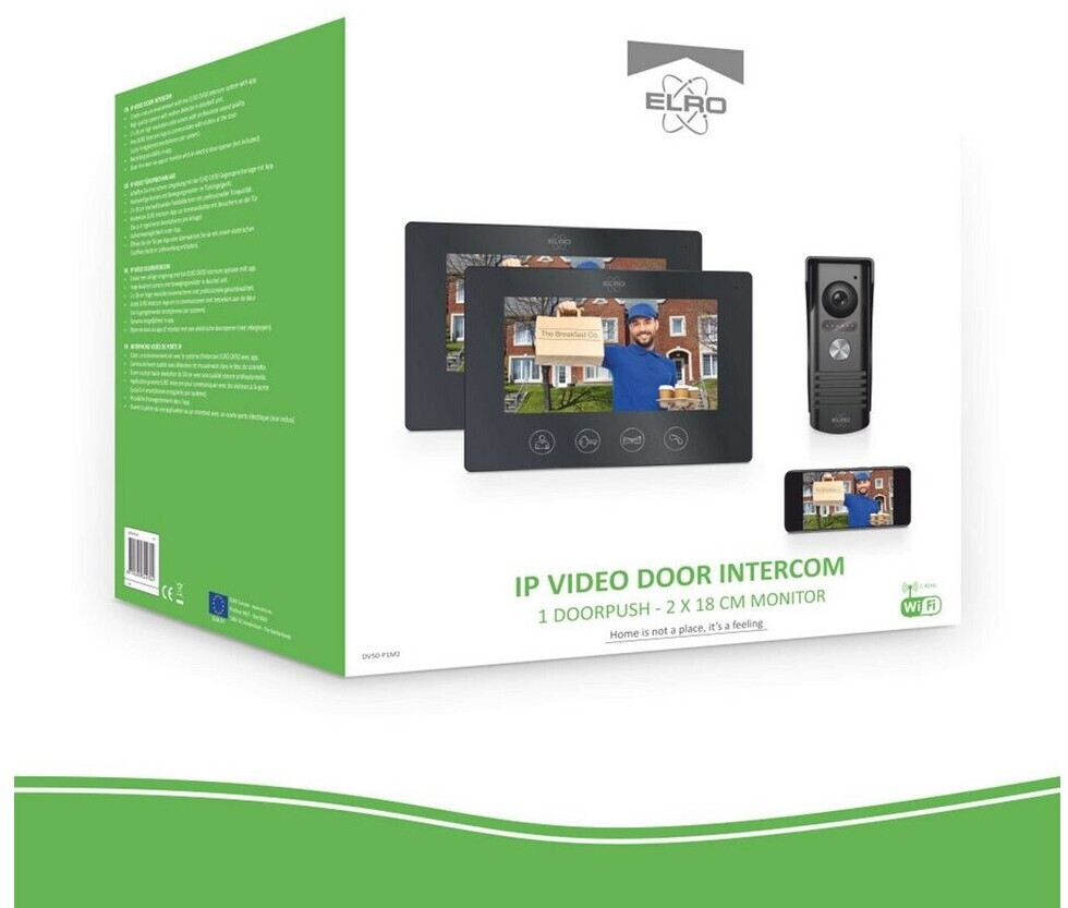 ELRO Videotürsprechanlage 2Familienhaus mit 2x Monitor, Außenkamera &  Türöffner 4260581498818