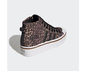 Adidas originals nizza trainers in brown and white clearance