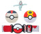 Jazwares Pokémon Clip 'n' Go - Poké Ball Belt Set . Machollo, Timer Ball, Repeat Ball