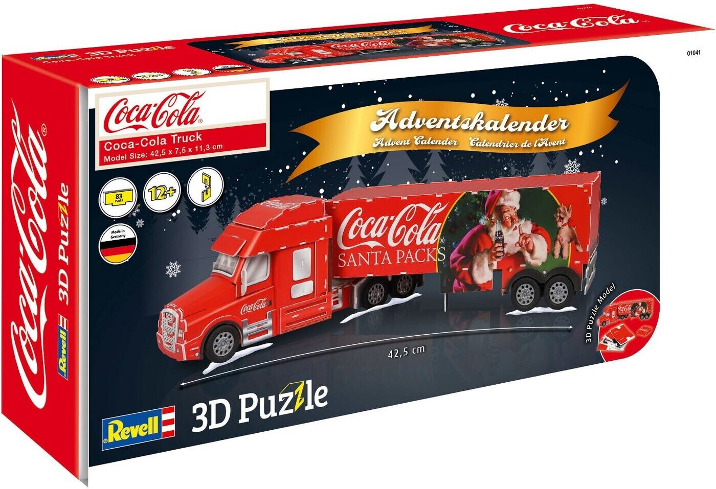 Soldes Revell Calendrier de l'Avent puzzle 3D camion Coca-Cola (01041) 2024  au meilleur prix sur