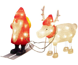 Dekofigur (6239-103) Konstsmide LED bei € Rentier Dioden weiße | Weihnachtsmann Acryl 70,50 warm ab und Preisvergleich 40