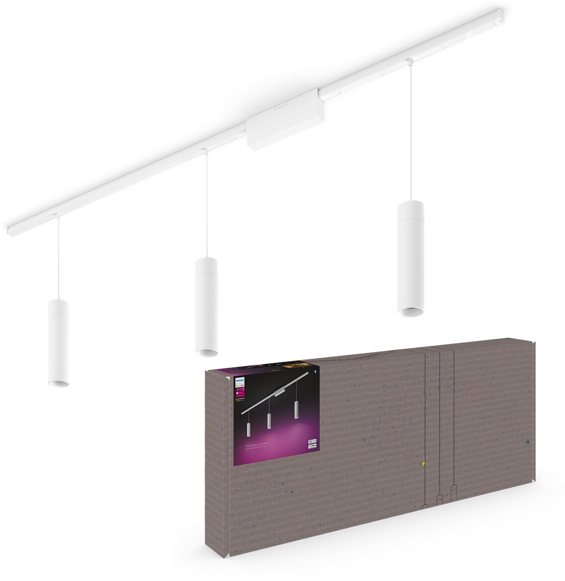 Sospensione led philips hue perifo 2000-6500k white and color ambiance 5,2w nero - 40748000