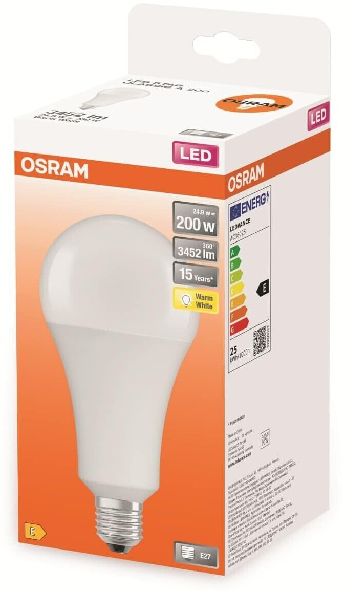 Osram Glühbirne Röhre warmweiß 25W