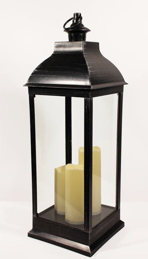 NOOR Living Laterne mit schwarz 74,38 70cm (61947) | bei LED-Kerzen Preisvergleich ab €